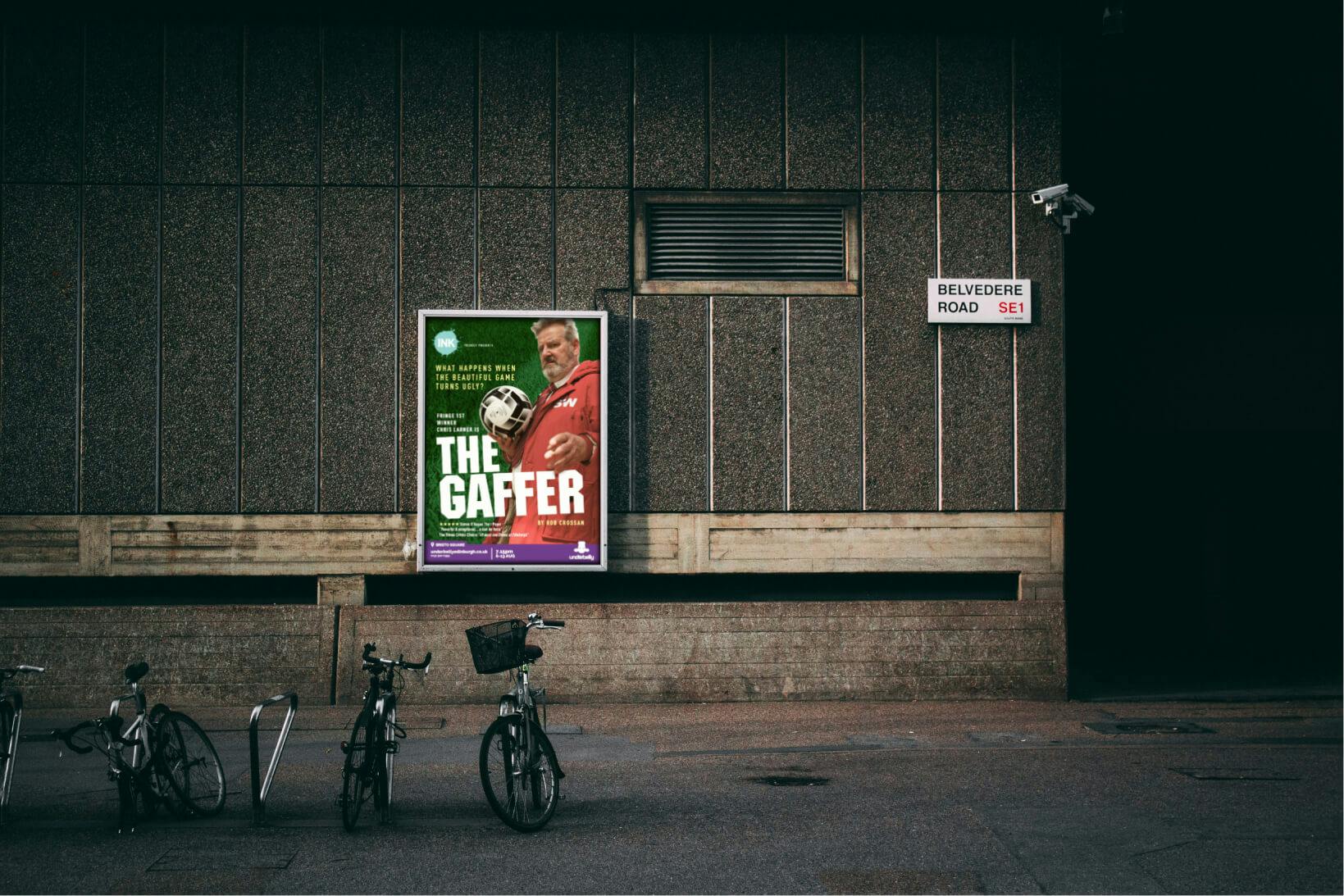 The Gaffer poster in the street